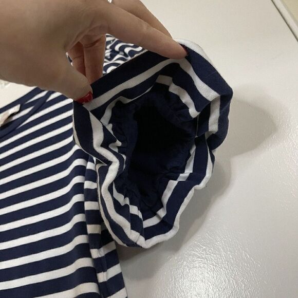 Rachel Parcell navy Stripe cotton Bubble Sleeve T-Shirt Dress size Small - Picture 6 of 8